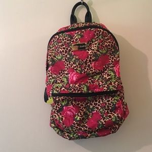 Betsey Johnson: leopard & rose backpack