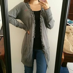 hollister gray cardigan