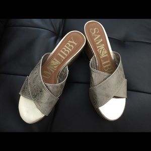Sam & Libby Metallic Wedges