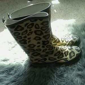 Lepoard Print Rainboots SZ 10