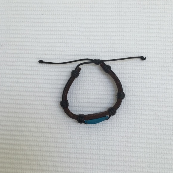 Puerto Rico Leather and Sea Glass Bracelet