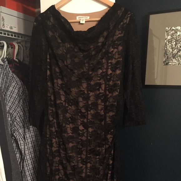 Nwt Black Lace Midi Dress