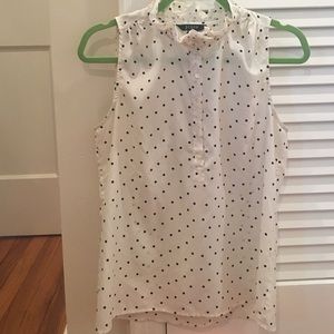 Jcrew polka dot tank blouse