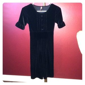 Girls Ivy & Moon Size Large Black Velvet Dress