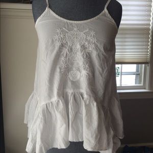 En Crême Embroidered Blouse