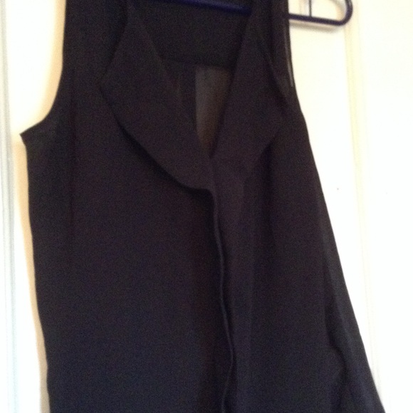 Sheer black tank top