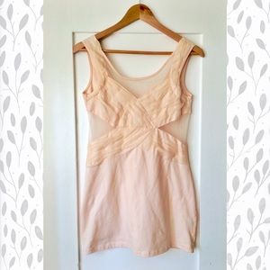 Blush Pink Party Dress with Mesh
