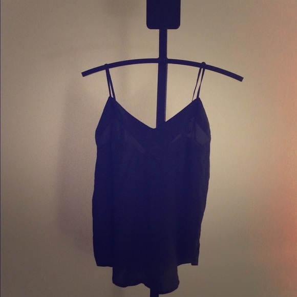 Black Strappy Tank Top by Poetry