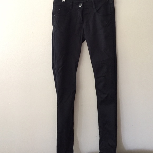Black straight leg pants