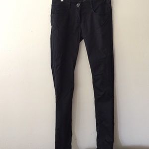 Black straight leg pants