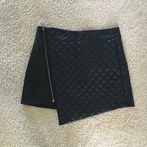 SOLD Leather skirt skort