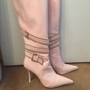 Baby pink Papricka knee high boots