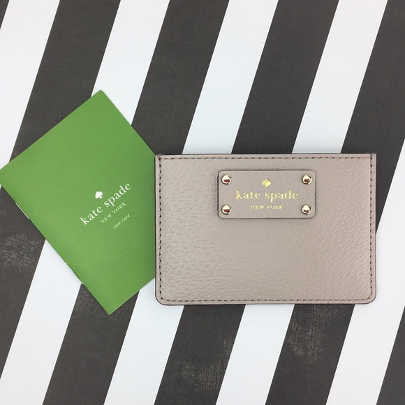 Kate Spade Slim Credit Card ID Holder NEW Sand - Picture 3 of 3
