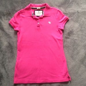 Abercrombie pink polo