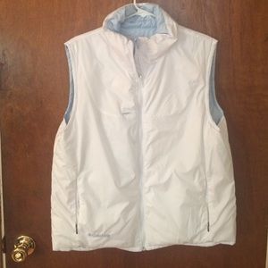 Columbia reversible down/ feather filled vest