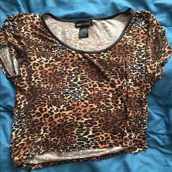 Animal print crop top