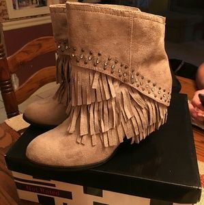 Buckle Fringe boots/ booties