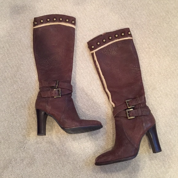 Beautiful Studded Calf Hair/Leather Boots