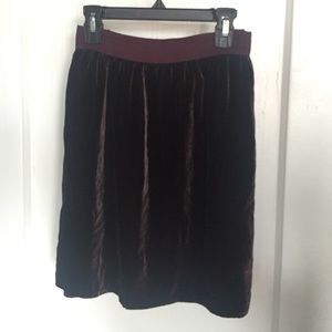 Club Monaco Velvet Oxblood Skirt 6