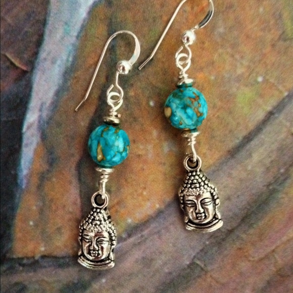 Turquoise Buddha Earrings🌻