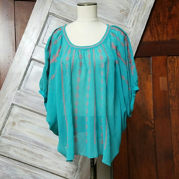 Ivy Jane Teal Poncho