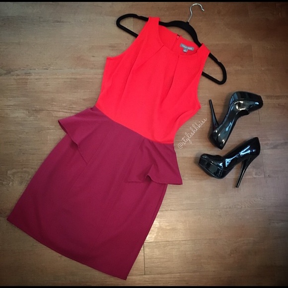 Tinley Road Color Blocked Peplum Dress - Picture 1 of 2