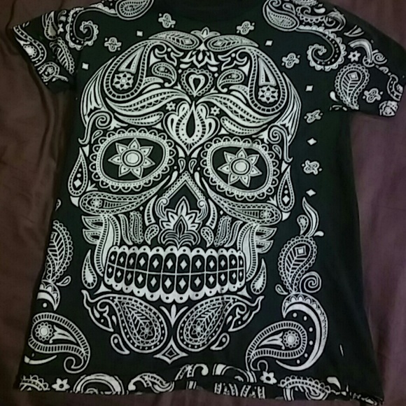 Sugar skull mens shirt