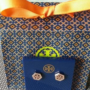 SOLD OUT Authentic Tory Burch Hexagon Stud earring