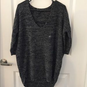Express Charcoal Comfy 3/4 Sleeve Sweater