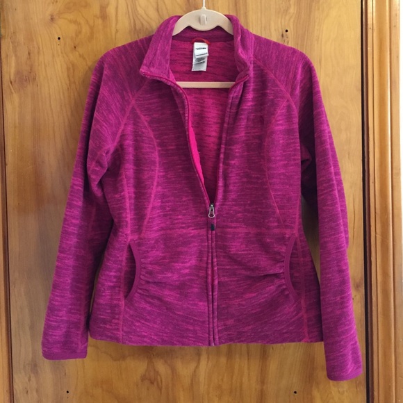 Pink woman's north face zip up. Medium