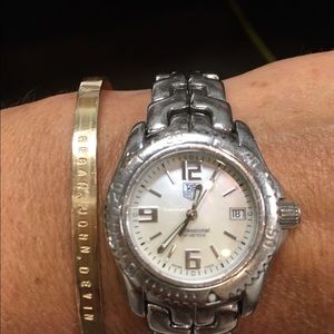 Authentic Tag Hauer ladies mother of pearl watch