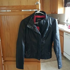 Black leather jacket