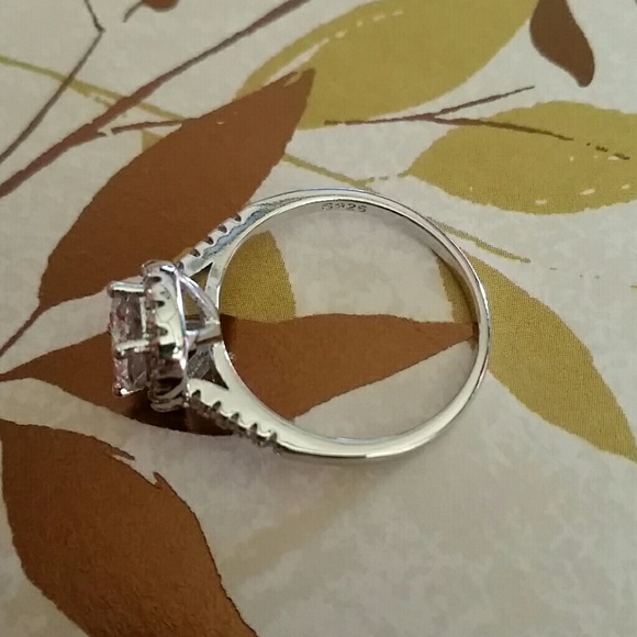 3 CTW Square Halo Simulated Diamond Ring - Picture 2 of 4