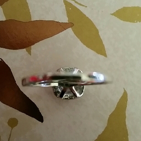 3 CTW Square Halo Simulated Diamond Ring - Picture 3 of 4