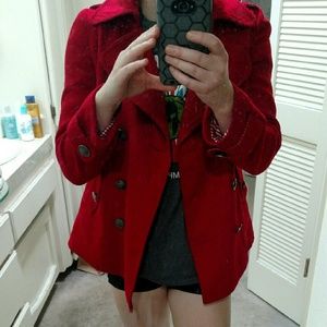Red peacoat