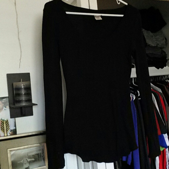 Black Mossimo cute soft thermal top