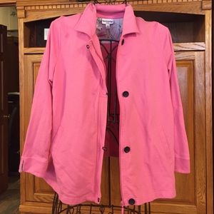 Pink button up and zipper jacket