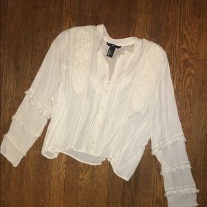 Long sleeve cropped blouse