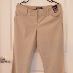 New York & Co Tan Pin Stripe Dress Pants