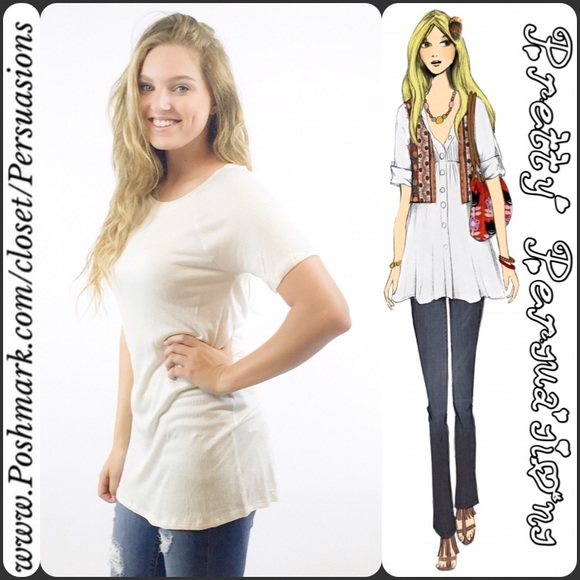 SOLD OUT 🌻NWT Split Lace Inset Short Sleeve Top - Picture 3 of 4