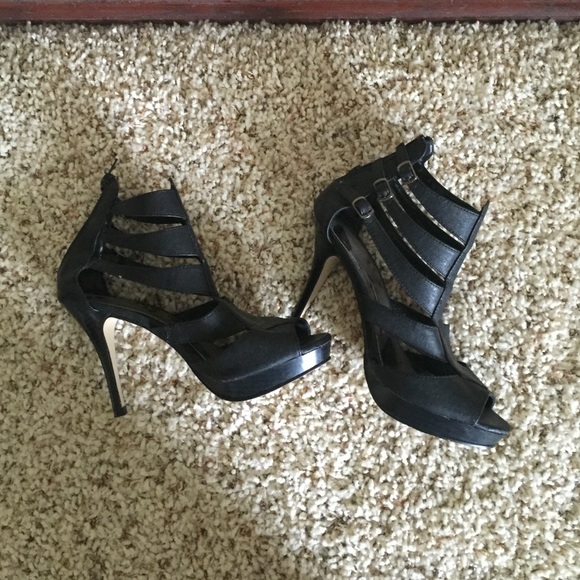 Twentyone black strappy heels