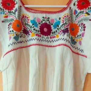 Mexican Embroidered Blouse