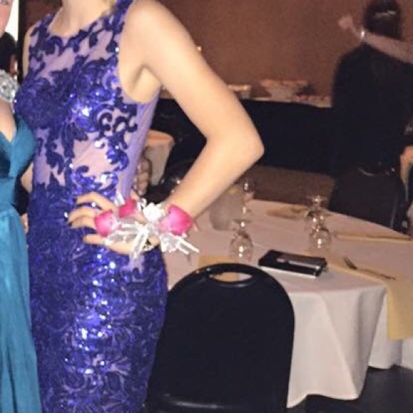 Blue Homecoming Dress - Picture 3 of 4