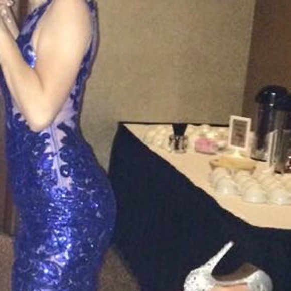 Blue Homecoming Dress - Picture 4 of 4