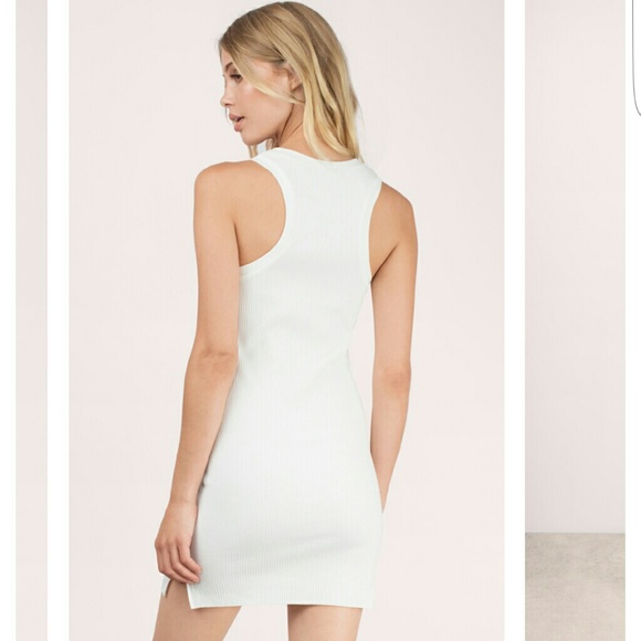 Tobi white racer-back mini dress NWT - Picture 2 of 3