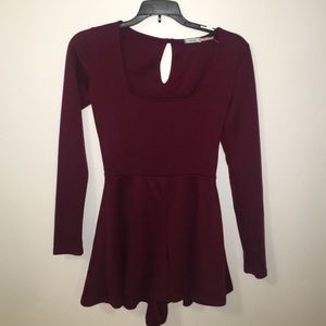Kimchi Blue Maroon Romper