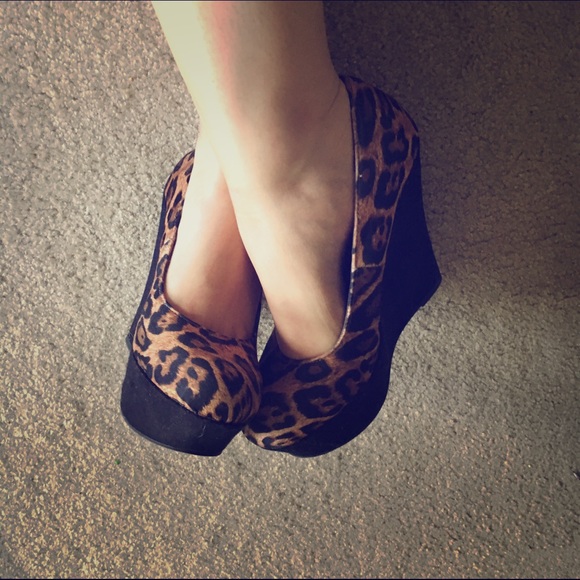 Leopard Print Wedges