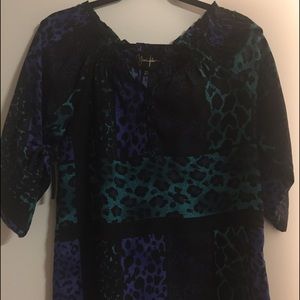 Yumi Kim Silk Animal Print Top