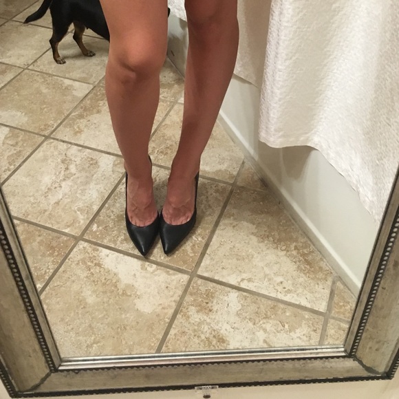 Black pointed high heel