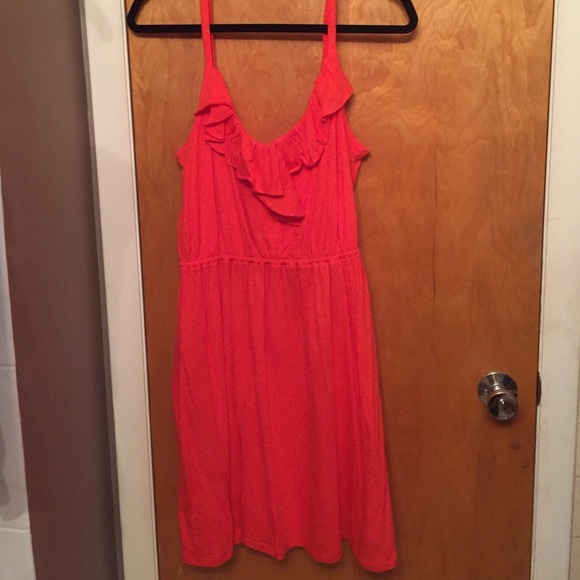 LOFT- Bright orangey red summer dress - Picture 1 of 2